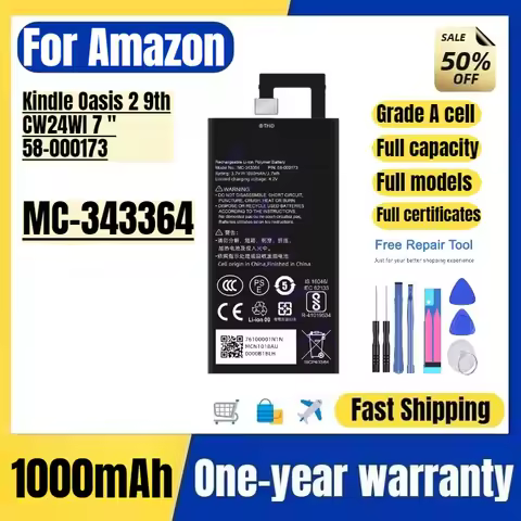 MC-343364 for Amazon Kindle Oasis 2 9th CW24WI 7 " 58-000173 Mobile Phone Battery Replacement Bateri