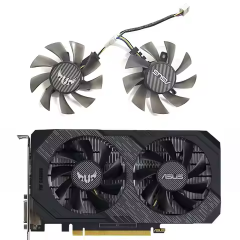 For ASUS GTX 1660 Ti RTX 2060 TUF GAMING OC Videokaart Fan PLA08015S12HH T 128015SU 75MM FD8015U12D 