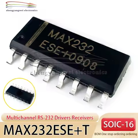 10PCS MAX232ESE+T SOIC-16 Code MAX232 MAX232ESE Communication Interface Chip 5V Power Supply Multi-C