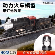 HO Scale Train Model 1/87 Train Model Railway Train Model 040 Alloy Powered Steam Train with Car