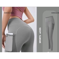 Mall COSI COZY Yoga Seluar Legging Latihan Highwaist Wanita Seluar Sukan Wanita