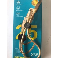 X35 USB / Micro charging cable - 25cm, parachute cord