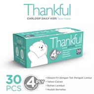 Thankful Face Mask Kid Earloop Daily 30s