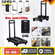 Foldable Rules Trolley Cart with Brake For Heavy Shopping Cart Grocery Adjustable Push Cart Foldable