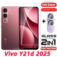 Vivo Y21d 2025กระจกนิรภัยป้องกันเต็มพื้นที่ฟิล์มสำหรับ Vivo Y21d Y21d VivoY21d Y21d Y21 21d D Y Y21d
