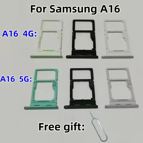 SIM Card SD Card Tray chip slot drawer Holder For Samsung Galaxy A16 4G /5G SM-A166B A165F A166DS Ho