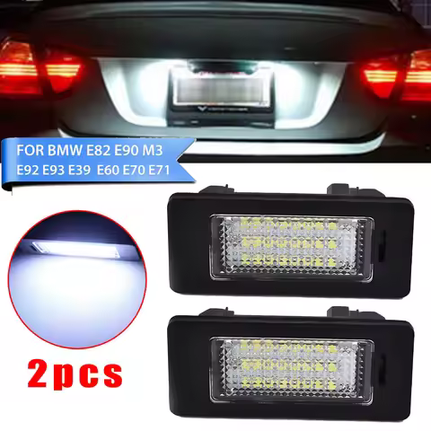 2pcs 24LED License Plate Number Light For BMW E90 M3 E92 E70 E39 F30 E60 E61 E93 Car Products Licens