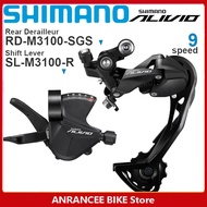 Shimano Alivio คันเปลี่ยนเกียร์ M3100หลัง Derailleur SGS 9 Speed Mini Groupset สำหรับจักรยานเสือภูเข