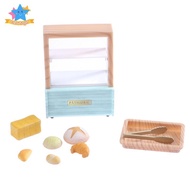 [Edstars] Dollhouse Bakery Display Clear-Front Miniature Display Case with Accessories Miniature Bak