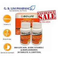 (EXP: 4-OCT-2024 ) Bio-Life Non Acidic Vitamin C 1000MG &amp; Bioflavonoid 30 Tablets ONE OR TWO BOTTLES