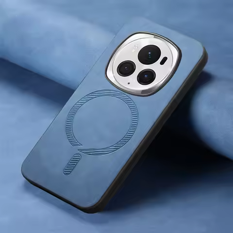 For Huawei Honor Magic 6 Pro 5G Luxury Leather for Magsafe Magnetic Wireless Charging Cover for Hono