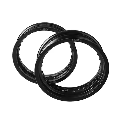 1 Pair Motorcycle 12 Inch 32 Spokes Holes 3.00x12 & 2.50x12 Aluminum Rims Pit Dirt Bike Front 2.15*1
