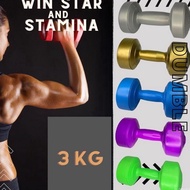 Popular 3Kg Dumbbell Dumbbell Plastic Barbell 3 Kg Win Star Price