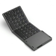 B033PLUS Foldable Blue Tooth Keyboard, Pocket Size Portable Mini BT Wireless Keyboard With Touchpad