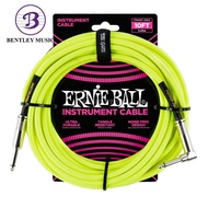 Ernie Ball EB6080 Instrument Cable 10 Ft, Neon Yellow
