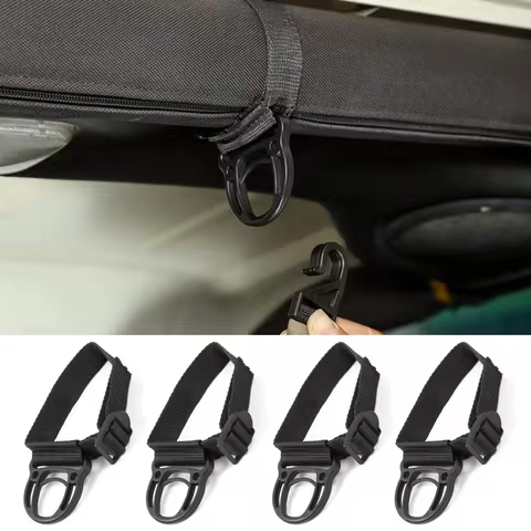 4PCS Roll Bar Coat Hanger Hook Kit for Jeep Wrangler Unlimited CJ YJ LJ TJ JK JL 4XE Gladiator JT Cl