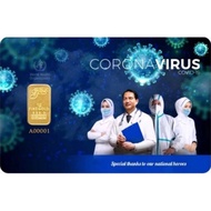 PUBLIC GOLD BULLION BAR PG 1g (Emas 999.9) - Corona Virus