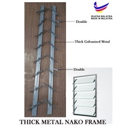 ( 1-2 HARI DAPAT ) LICHO BRAND  ONE PAIR TINGKAP NACO GALVANISED / SILVER WINDOW LOUVRE / SINGLE DOU