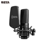 BOYA BY-M1000 Professional Large Diaphragm Condenser Microphone Podcast Mic Kit Support Cardioid/Omn