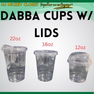 50pcs Dabba Cup Milktea Elegant Thick Cups with Lid laz5