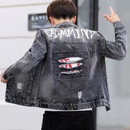 jaket jeans lelaki bomber jacket men Versi Korea Cowboy jacket male student handsome slim denim jack