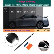 Black Glass Window Tint Shade Film VLT 35% Auto Car Roll 100cm X 100cm/200cm/300cm/400cm/500cm  1-2d