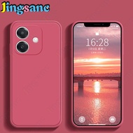 Jingsanc cho OPPO A5i vỏ điện thoại thời trang cạnh thẳng vuông mềm Silicone lỏng Bìa máy ảnh Bảo vệ