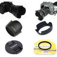 Suitable for Canon EOS 1200D 1300D 1500D Camera Accessories 55-250mm Lens Hood+UV Lens+Lens Cap