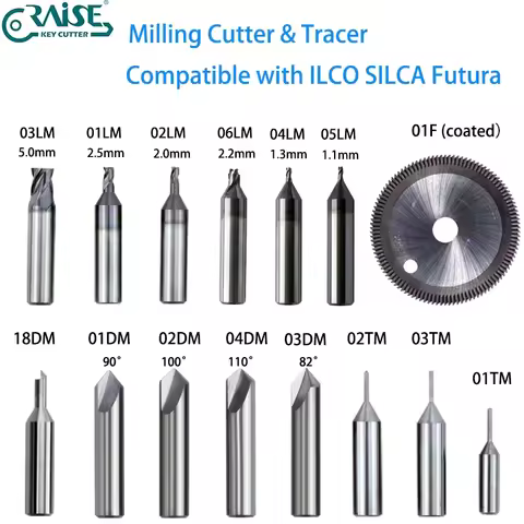 Silca Futura Cutter 01L 02L 03L 06L 05L 04L 01D 02D 03D 04D 18D 01T 02T 03T 07T Tracer Point Locksmi