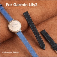 Canvas Slim Watch Strap For Garmin Lily 2 Strap Slim Thin Bracelet For Garmin Lily2 Strap Smart Watch 14mm Watchband
