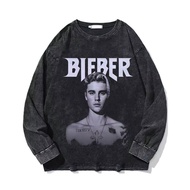 Bieber Oversize Long Sleeve T-Shirt | Stone Wash | Resmora | Vintage Vintage | TOP TOP | JB JB JB JB