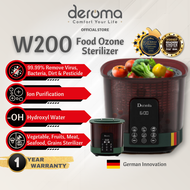 Deroma W200 Food Ozone Disinfection Washer Sterilizer - Digital Control Screen (12L)