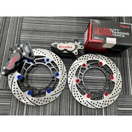 NVX155 NVX V1 V2 NMAX V2 Original BREMBO P4 Black / Silver 4 Pot Caliper Siap Bracket & Protaper NVX