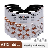 Hearing Aid Batteries 312 RAYOVAC EXTRA Battery A312 312A 312 P312 PR41 High Performance Zinc Air Ba