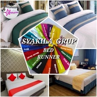 BED RUNNER/SELENDANG HOTEL BAHAN KATUN CVC UNTUK BED SINGLE &amp; DOBLE