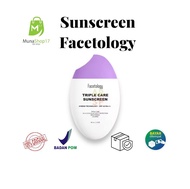 Facetology Triple Care Sunscreen SPF 40 PA +++ 40ML / Facetology Sunscreen Viral / Sunscreen Facetol