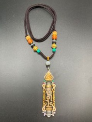 罕有 「開光加持」- 100%天然925銀摩利支天可轉動九眼天珠吊墜 (來自西藏已加持) For overall