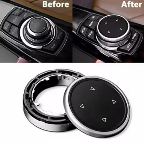 For BMW 1 2 3 4 5 6 7 Series X1 X5 X6 F20 F30 F10 F07 E60 E90 E70 IDrive Car Multimedia Big Knob Cov