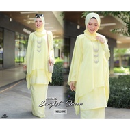 [Kurung moden QUEEN 👩‍👩‍👧‍👦] Baju Raya ala Pemaisuri Kuning Cair