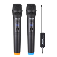 RISING AUDIO Wireless Microphone Universal VHF Wireless Handheld 2Mic with Receiver/Antenna for Kara