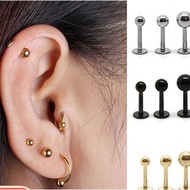 Titanium helix earrings, lobe, upperlobe, tragus