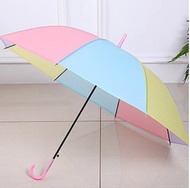 π΄CODπ΄Umbrella Transparent Long Handle Automatic Open Windproof Frosted Trendy Clear Rainbow Rain Pay