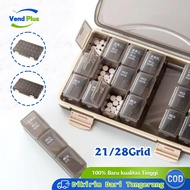7 Day Medicine Box 21 slots / 28 slots Daily Medicine Box Weekly Medicine Tablet Holder Storage Box
