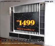 🔥 Free Install 🔥 EE LIFE DESIGN -  8ft x 7ft TV Cabinet | Hanging Cabinet | Almari TV Dinding | 电视机柜