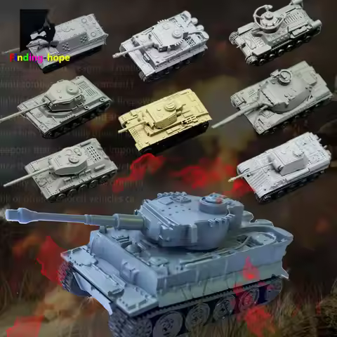 1/144 Scale 4D Assemble Tank Model Panzerkampfwagen T-34/85 AMX-30MAIN Building Bricks World War Mil