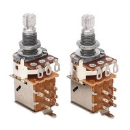 MY-Fast Delivery 2PCS Guitar Potentiometer A1M B1M Combination 18mm Knurled Shaft Electric Bass Pots