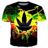 2026 Classical BoB Marley Weeds Tshirts for Men 3D Printed Novelty Fashion Hip Hop Casual Short Slee