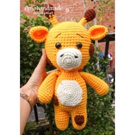 Bewildered giraffe - Wool stuffed animal - handmade stuffed animal