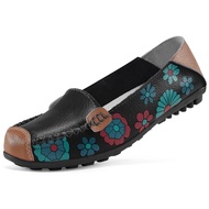 Womens Loafers Flats Shoes: Women Comfortable Soft Floral Print Dress Loafer Casual Slip on Walking 