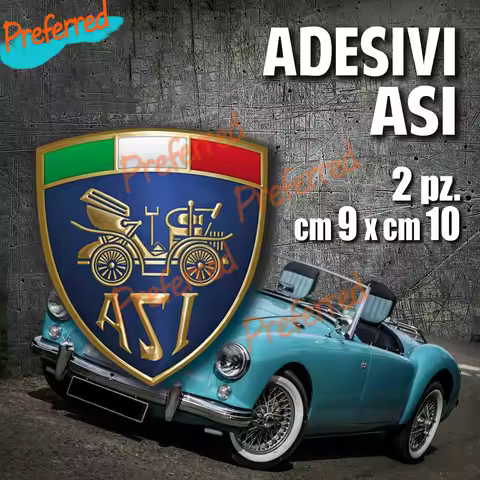 2x Decals Stickers ASI Car Wheels Historical Old Rally Legend for Your All Cars Racing Laptop Helmet
